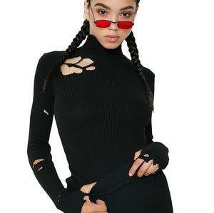 Dolls Kill Down To Ride Sweater Set Sm Kiki Riki